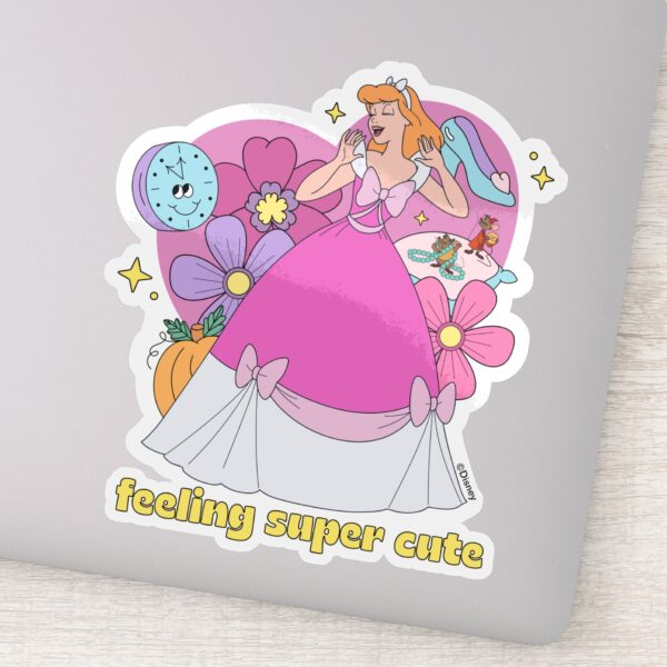 Cinderella__Feeling_Super_Cute__Badge_Sticker_1 Cinderella Feeling Super Cute Badge Sticker