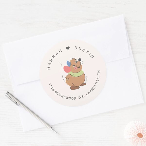 Cinderella_&_Prince_Charming_Wedding_Address_Classic_Round_Sticker_4 Cinderella Prince Charming Wedding Address Classic Round Sticker