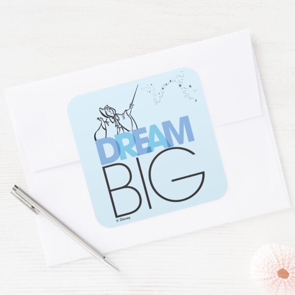Cinderella___Dream_Big_Square_Sticker_3 Cinderella Dream Big Square Sticker