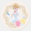 Cinderella___Floral_Gold_Confetti_Classic_Round_Sticker_2 Cinderella Floral Gold Confetti Classic Round Sticker