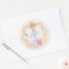 Cinderella___Floral_Gold_Confetti_Classic_Round_Sticker_4 Cinderella Floral Gold Confetti Classic Round Sticker