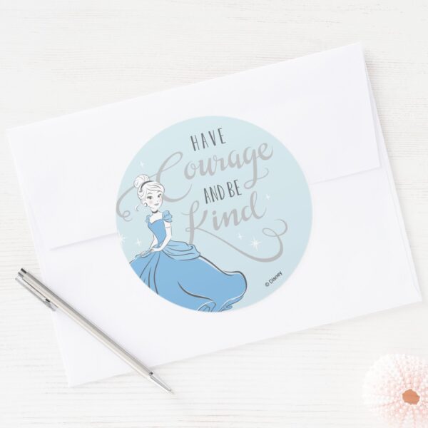 Cinderella___Have_Courage_Classic_Round_Sticker_3 Cinderella Have Courage Classic Round Sticker