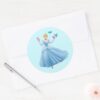 Cinderella_and_Birds_Classic_Round_Sticker_3 Cinderella And Birds Classic Round Sticker