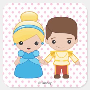 Cinderella_and_Prince_Charming_Emoji_Square_Sticker_1 Cinderella And Prince Charming Emoji Square Sticker
