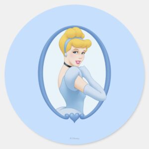 Cinderella In Frame Classic Round Sticker