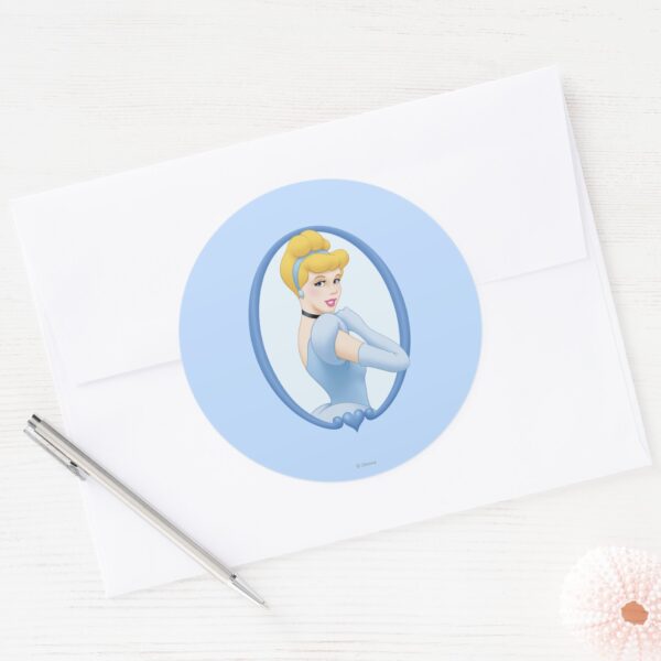 Cinderella_in_Frame_Classic_Round_Sticker_3 Cinderella In Frame Classic Round Sticker