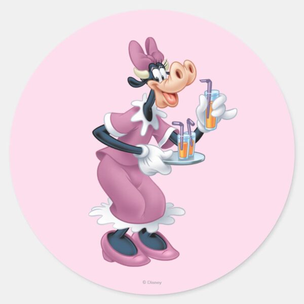 Clarabelle_Cow_Classic_Round_Sticker_1 Clarabelle Cow Classic Round Sticker