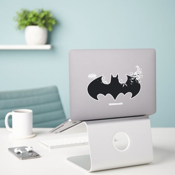 Classic_Batman_Logo_Dissolving_Into_Bats_Sticker_3 Classic Batman Logo Dissolving Into Bats Sticker