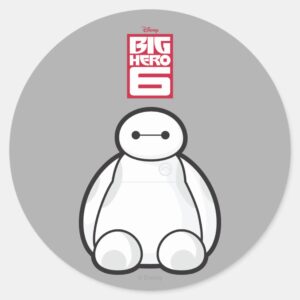 Classic Baymax Sitting Graphic Classic Round Sticker