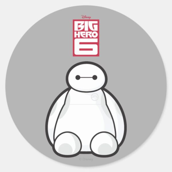 Classic Baymax Sitting Graphic Classic Round Sticker