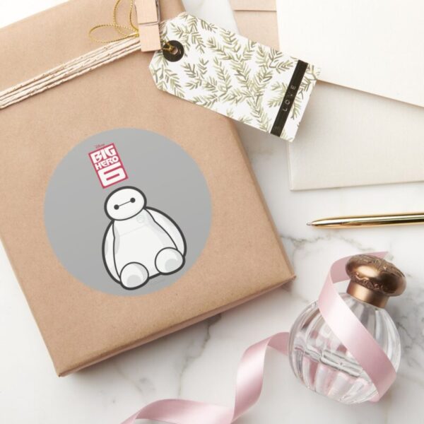 Classic Baymax Sitting Graphic Classic Round Sticker