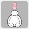 Classic Baymax Sitting Graphic Square Sticker