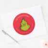 Classic_Grinch___Christmas_Address_Classic_Round_Sticker_3 Classic Grinch Christmas Address Classic Round Sticker
