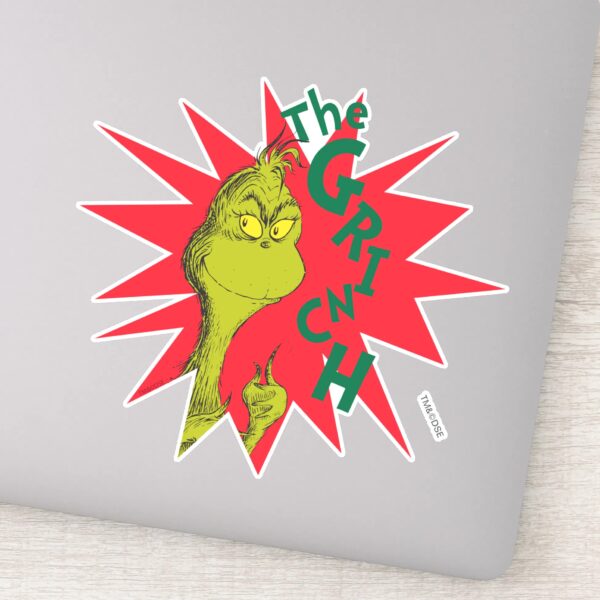 Classic_Grinch___Red_Starburst_Sticker_1 Classic Grinch Red Starburst Sticker