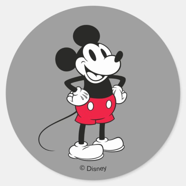 Classic_Mickey_Mouse___A_True_Original_Classic_Round_Sticker_1 Classic Mickey Mouse A True Original Classic Round Sticker