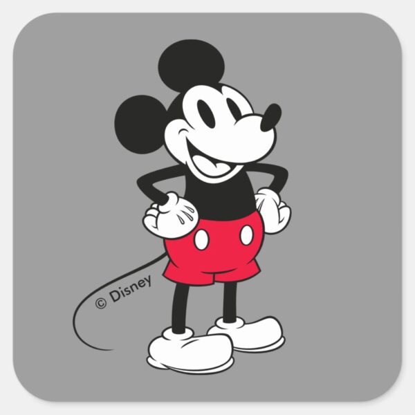 Classic_Mickey_Mouse___A_True_Original_Square_Sticker_1 Classic Mickey Mouse A True Original Square Sticker