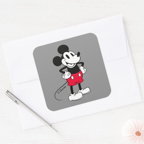 Classic_Mickey_Mouse___A_True_Original_Square_Sticker_3 Classic Mickey Mouse A True Original Square Sticker