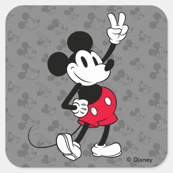 Classic_Mickey_Mouse___Cool_Beyond_Years_Square_Sticker_1 Classic Mickey Mouse Cool Beyond Years Square Sticker