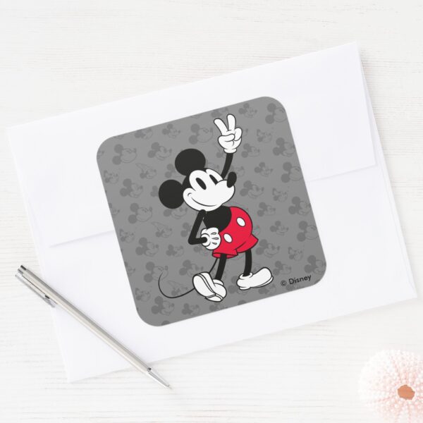 Classic_Mickey_Mouse___Cool_Beyond_Years_Square_Sticker_3 Classic Mickey Mouse Cool Beyond Years Square Sticker