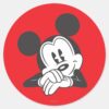 Classic_Mickey_Mouse___Cute_Portrait_Classic_Round_Sticker_1 Classic Mickey Mouse Cute Portrait Classic Round Sticker