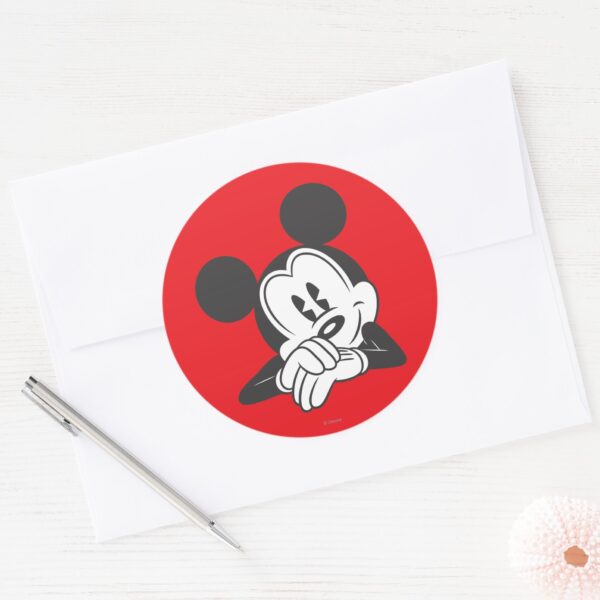 Classic_Mickey_Mouse___Cute_Portrait_Classic_Round_Sticker_3 Classic Mickey Mouse Cute Portrait Classic Round Sticker