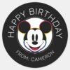 Classic_Mickey_Rainbow_Head___Happy_Birthday_Classic_Round_Sticker_1 Classic Mickey Rainbow Head Happy Birthday Classic Round Sticker
