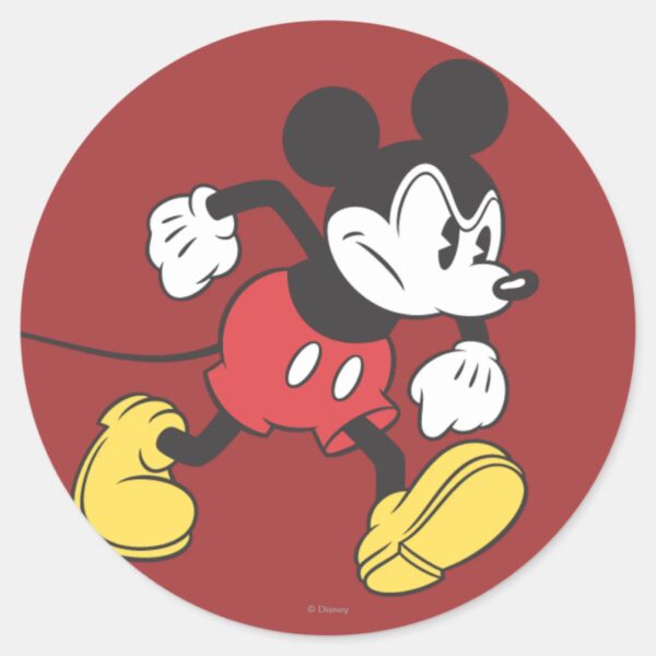 Classic_Mickey___Angry_Classic_Round_Sticker_1 Classic Mickey Angry Classic Round Sticker
