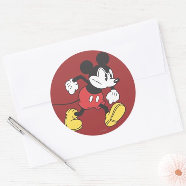 Classic_Mickey___Angry_Classic_Round_Sticker_3 Classic Mickey Angry Classic Round Sticker