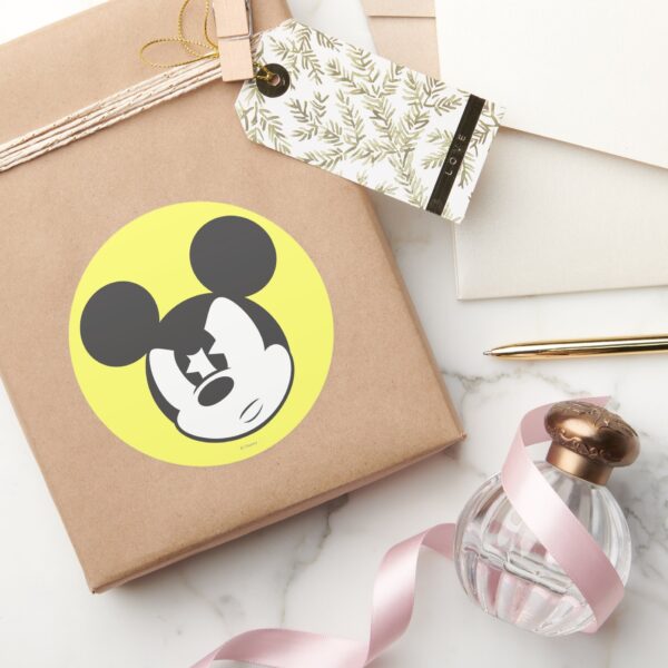 Classic_Mickey___Angry_Head_Classic_Round_Sticker_5 Classic Mickey Angry Head Classic Round Sticker