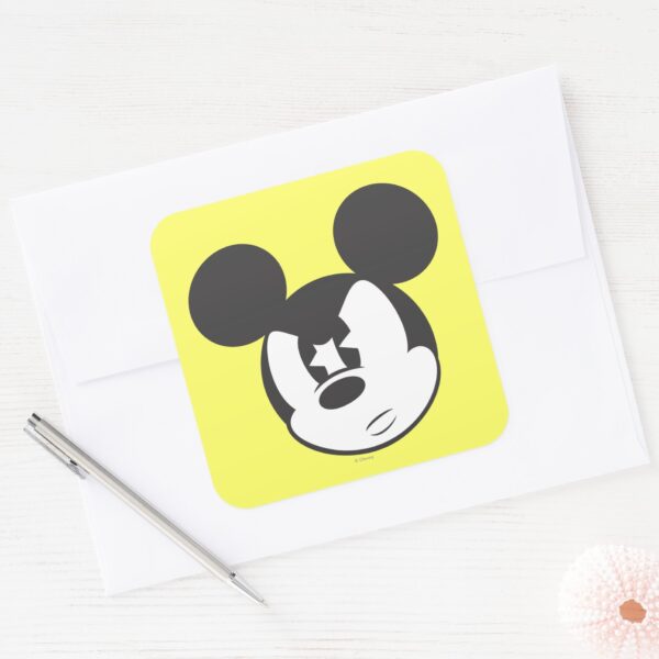 Classic_Mickey___Angry_Head_Square_Sticker_3 Classic Mickey Angry Head Square Sticker