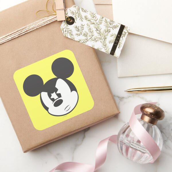 Classic_Mickey___Angry_Head_Square_Sticker_5 Classic Mickey Angry Head Square Sticker