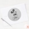 Classic_Mickey___Black_and_White_Classic_Round_Sticker_3 Classic Mickey Black And White Classic Round Sticker