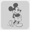 Classic_Mickey___Black_and_White_Square_Sticker_1 Classic Mickey Black And White Square Sticker