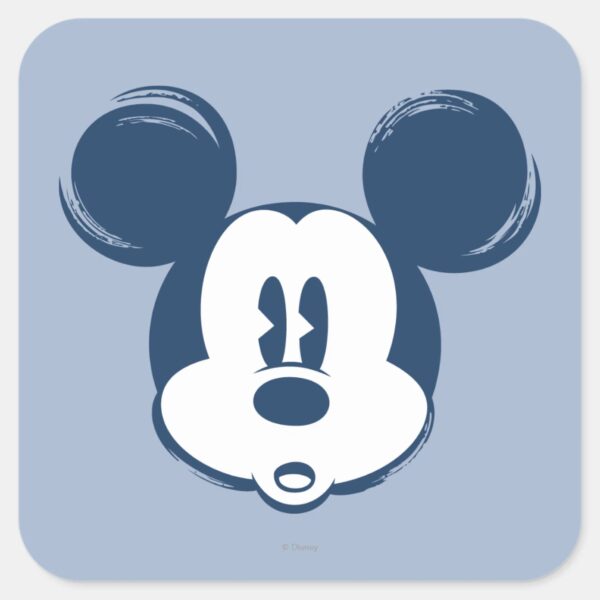 Classic_Mickey___Blue_Head_Square_Sticker_1 Classic Mickey Blue Head Square Sticker