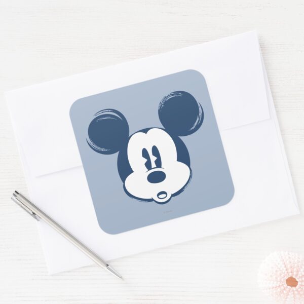 Classic_Mickey___Blue_Head_Square_Sticker_3 Classic Mickey Blue Head Square Sticker