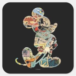 Classic_Mickey___Comic_Silhouette_Square_Sticker_1 Classic Mickey Comic Silhouette Square Sticker