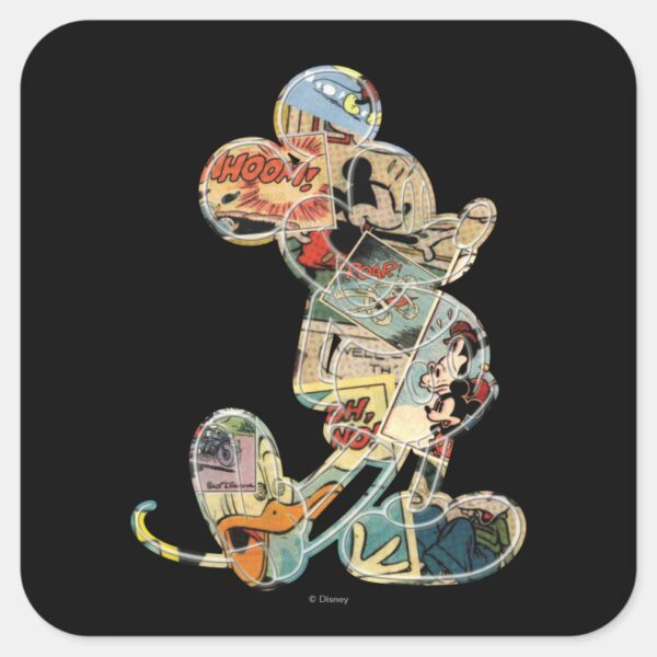 Classic_Mickey___Comic_Silhouette_Square_Sticker_1 Classic Mickey Comic Silhouette Square Sticker
