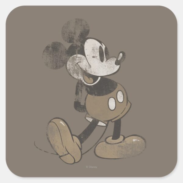 Classic_Mickey___Distressed_Square_Sticker_1 Classic Mickey Distressed Square Sticker