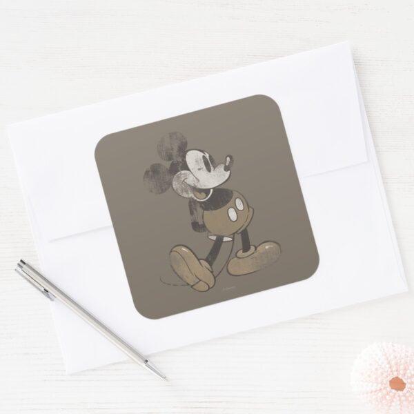 Classic_Mickey___Distressed_Square_Sticker_3 Classic Mickey Distressed Square Sticker