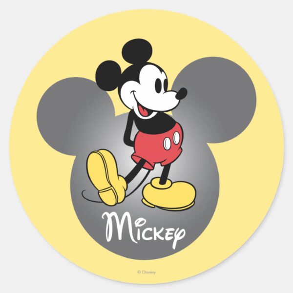 Classic_Mickey___Head_Icon_Classic_Round_Sticker_1 Classic Mickey Head Icon Classic Round Sticker