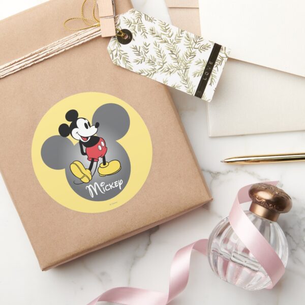 Classic_Mickey___Head_Icon_Classic_Round_Sticker_5 Classic Mickey Head Icon Classic Round Sticker