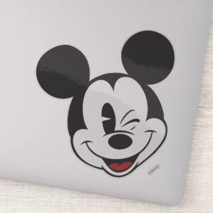 Classic Mickey Head Tilt Wink Sticker