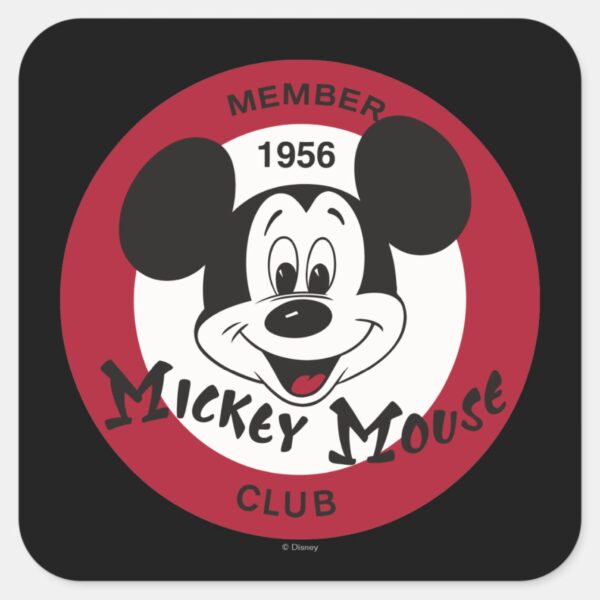 Classic Mickey Mickey Mouse Club Square Sticker