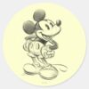 Classic_Mickey___Sketch_Classic_Round_Sticker_1 Classic Mickey Sketch Classic Round Sticker