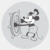 Classic_Mickey___Steamboat_Willie_Classic_Round_Sticker_1 Classic Mickey Steamboat Willie Classic Round Sticker