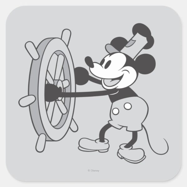 Classic_Mickey___Steamboat_Willie_Square_Sticker_1 Classic Mickey Steamboat Willie Square Sticker