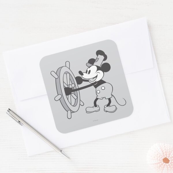 Classic_Mickey___Steamboat_Willie_Square_Sticker_3 Classic Mickey Steamboat Willie Square Sticker