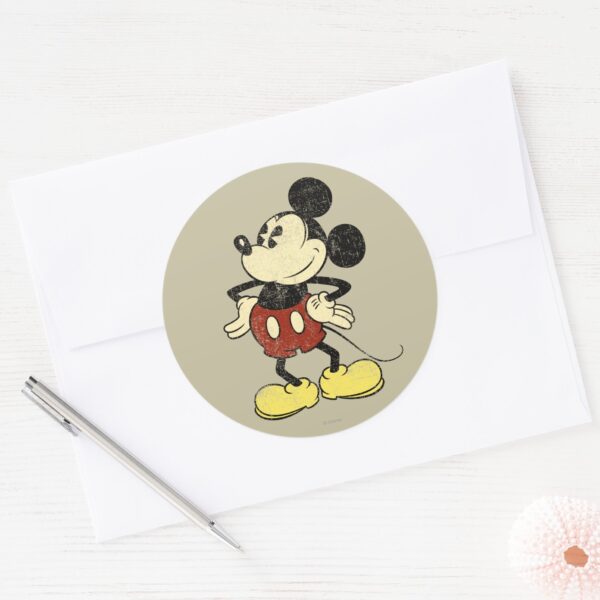 Classic_Mickey___Vintage_Hands_on_Hips_Classic_Round_Sticker_3 Classic Mickey Vintage Hands On Hips Classic Round Sticker