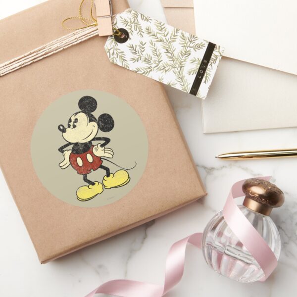 Classic_Mickey___Vintage_Hands_on_Hips_Classic_Round_Sticker_5 Classic Mickey Vintage Hands On Hips Classic Round Sticker