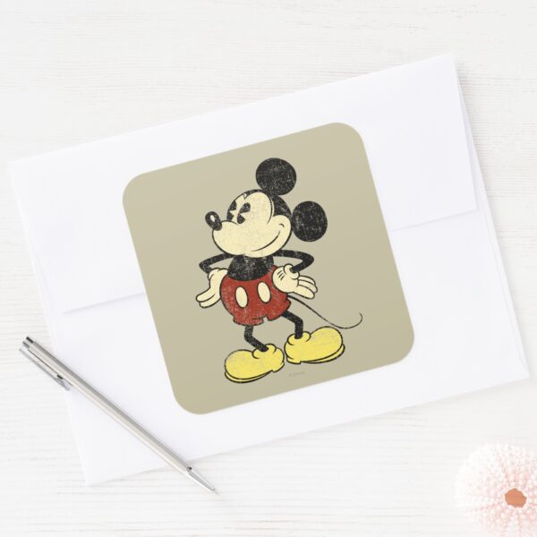 Classic_Mickey___Vintage_Hands_on_Hips_Square_Sticker_3 Classic Mickey Vintage Hands On Hips Square Sticker
